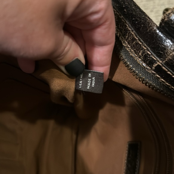 FRYE XL PHOENIX DECO STUDDED CHOCOLATE TOTE - Picture 13 of 14